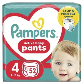 Pampers Pants Πάνες Βρακάκι No4 (9-15kg.) Jumbo Pack 52τεμ.