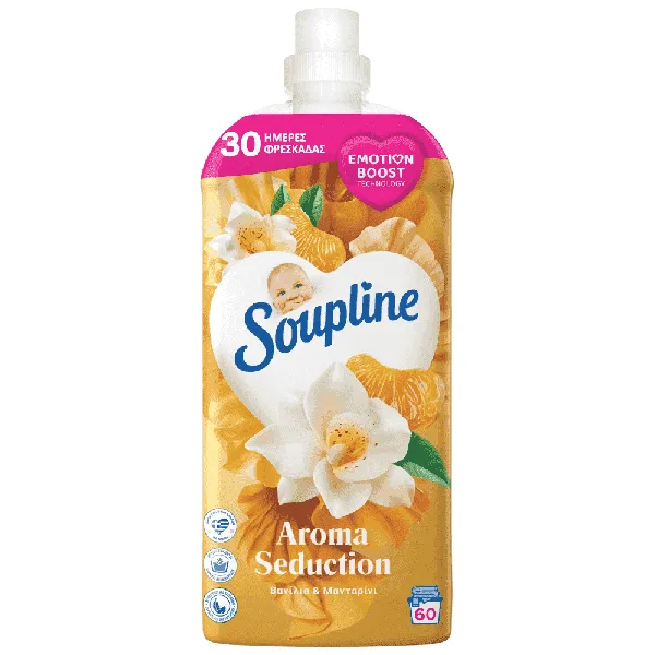SOUPLINE Aroma Βανίλια & Μανταρίνι συμπυκνωμένο μαλακτικό ρούχων 60μεζ. (1260ml)