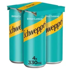 SCHWEPPES Αναψυκτικό Bitter Lemon Κουτί 4x330ml