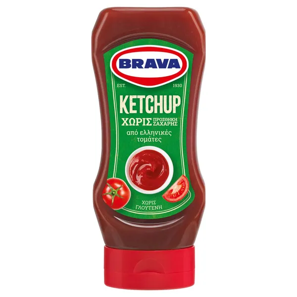Κέτσαπ BRAVA χωρίς ζάχαρη 400gr