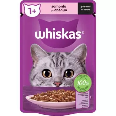 WHISKAS ΦΑΚΕΛΑΚΙ CORE ΣΟΛΟΜΟΣ ΣΕ ΣΑΛΤΣΑ 85g