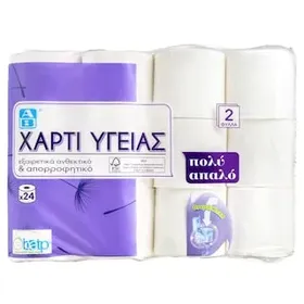 Χαρτί Υγείας 2 Φύλλα 24 Ρολά 1.68kg