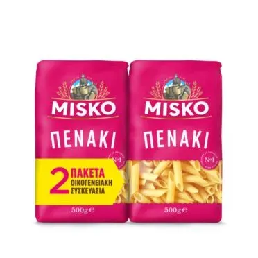 MISKO ΜΑΚΑΡΟΝΙ ΠΕΝΑΚΙ ΟΙΚΟΓΕΝΕΙΑΚΗ ΣΥΣΚΕΥΑΣΙΑ 2X500GR