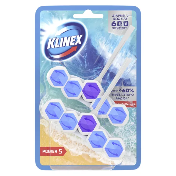 WC Block Power 5 Φρεσκάδα Ωκεανού Klinex 2x50g