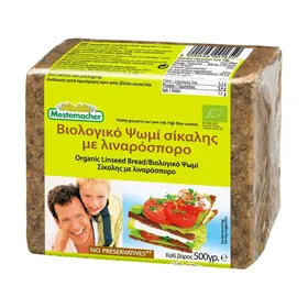 Ψωμί Σίκαλης με Λιναρόσπορο Βιολογικό 500g