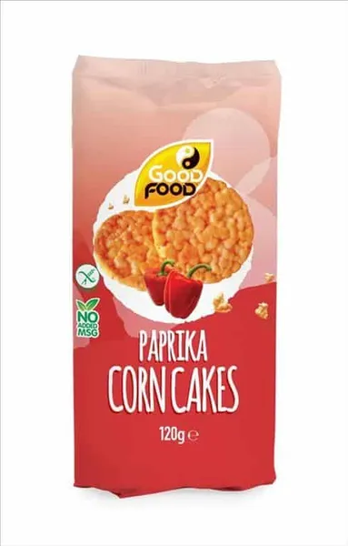GOOD FOOD γκοφρέτες καλαμποκιού 120γρ • πάπρικα / τυρί / pizza
