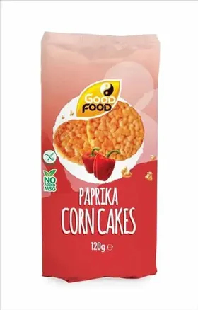 GOOD FOOD γκοφρέτες καλαμποκιού 120γρ • πάπρικα / τυρί / pizza