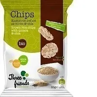 3Friends Βιολογικά Chips Ρυζιού Με Chia & Κινόα 60gr