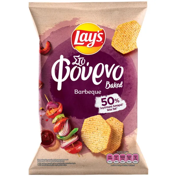 Chips LAY'S στο φούρνο bbq, αλάτι 105γρ.