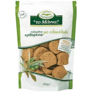 ΜΑΝΝΑ Παξιμάδια Κριθαρένια με Ελαιόλαδο 150g