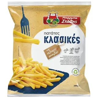 ΜΠΑΡΜΠΑ ΣΤΑΘΗΣ Πατάτες Ελληνικές Κλασικές Κατεψυγμένες 2kg