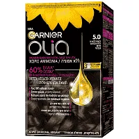 Garnier Olia Βαφή Μαλλιών Χωρίς Αμμωνία Ν5.0 Aνοιχτό Καστανό 50ml