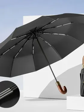Ομπρέλα βροχής αυτόματη, αντιανεμική & UV προστασία