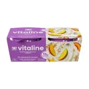 ΔΕΛΤΑ Vitaline Επιδόρπιο Γιαουρτιού με Μάνγκο Ροδάκινο Chia & Βρώμη Χωρίς προσθήκη ζάχαρης 2x170g