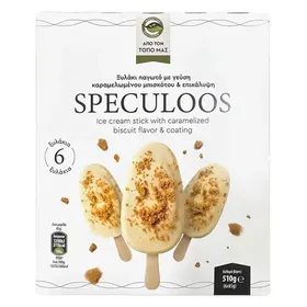Μασούτης Από Τον Τόπο Μας Παγωτό Speculoos Ξυλάκια 6x85γρ./6x120ml.