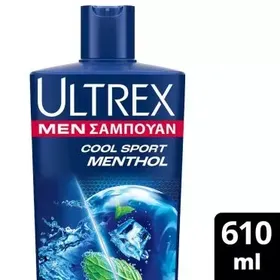 Ultrex Cool Sport Menthol  Αντιπιτυριδικό Σαμπουάν Για Κάθε Τύπο Μαλλιών(610ml)
