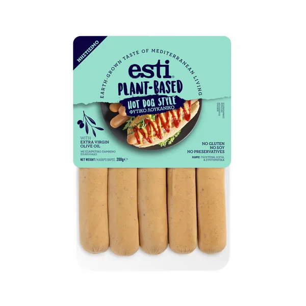 Vegan φυτικό λουκάνικο hot dog