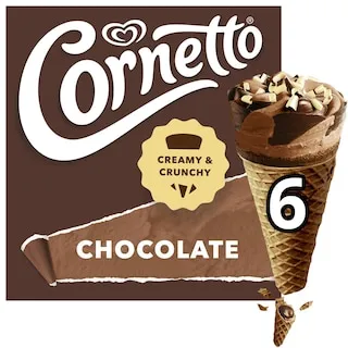 CORNETTO Παγωτό Πύραυλος Σοκολάτα 6x60g