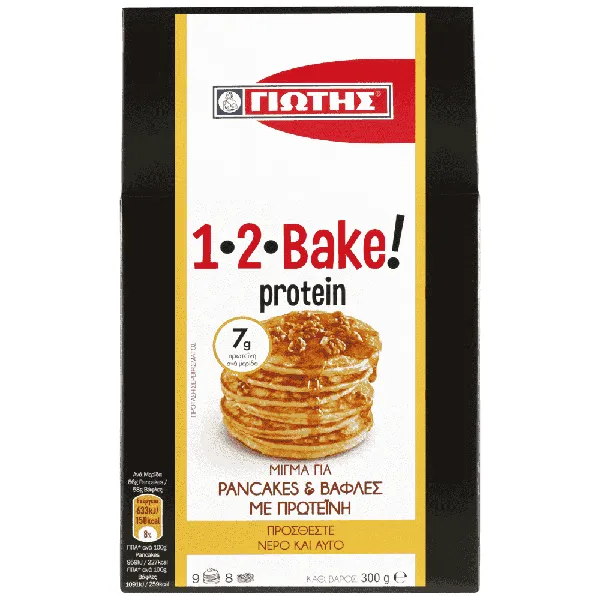 Μίγμα με Πρωτεΐνη για Pancakes και Βάφλες 1-2-Bake Protein, Γιώτη...