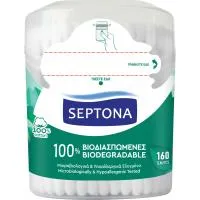 Μπατονέτες Βιοδιασπώμενες με Οργανικό Βαμβάκι Pop Up Septona 160τεμ