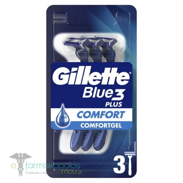 GILLETTE Blue3 Plus Ξυραφάκια μιας χρήσης 3τεμ.