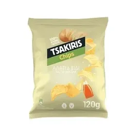 Tsakiris Chips Αλάτι & Ξύδι 120g