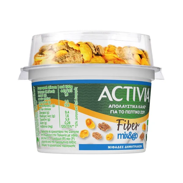 Fiber Mix & Go επιδόρπιο γιαουρτιού με νιφάδες βρώμης 163γρ.