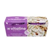 ΔΕΛΤΑ Vitaline Επιδόρπιο Γιαουρτιού με Καρύδα & Μούσλι Χωρίς προσθήκη ζάχαρης 2x170g