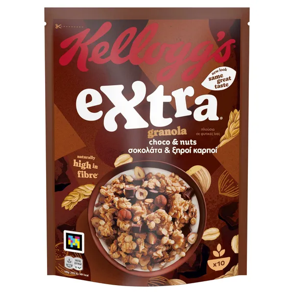 Δημητριακά Extra με Σοκολάτα & Ξηρούς Καρπούς Kellogg's (4...