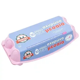 Αβγά αχυρώνα ΤΣΑΚΙΡΗ Άλμα Ζωής μεσαία 53-63γρ. 10τεμ.