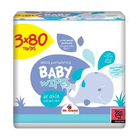 Μωρομάντηλα MR. GRAND aloe vera 3Χ80τεμ.