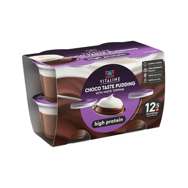 Vitaline Choco Protein Pudding & White Topping 4x125g