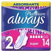 Σερβιέτες Platinum Ultra Long Plus Με Φτερά Always Μέγεθος 2 2x14τεμ Duo pack