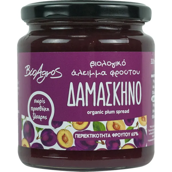 Μαρμελάδα Δαμάσκηνο Βιολογική Βιοαγρός (320 g)