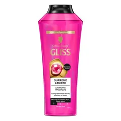 Schwarzkopf Gliss Σαμπουάν Supreme Length Για Μακριά Μαλλιά Με Τάση Φθοράς 400ml.