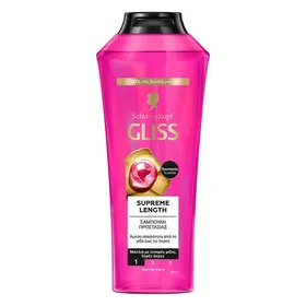 Schwarzkopf Gliss Σαμπουάν Supreme Length Για Μακριά Μαλλιά Με Τάση Φθοράς 400ml.