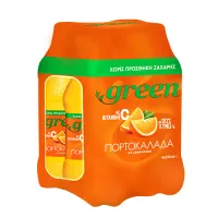 GREEN Αναψυκτικό Πορτοκαλάδα Στέβια Με Ανθρακικό Φιάλη 4 X 330ml