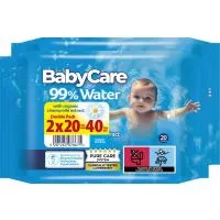 Babycare 99% Water Μωρομάντηλα Double Pack 2x20τεμ