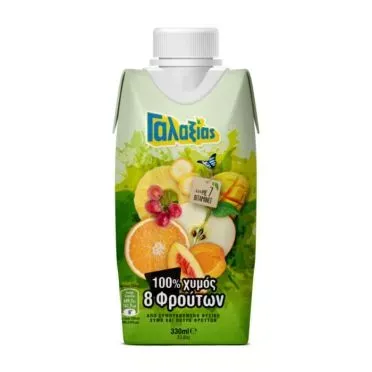 ΓΑΛΑΞΙΑΣ 100% ΦΥΣ.ΧΥΜΟΣ 8 ΦΡΟΥΤΑ 330ML.