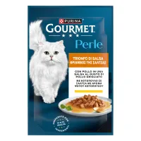 Τροφή για γάτες Φιλετάκια με Κοτόπουλο Gourmet Perle85g
