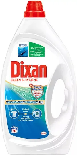Dixan σκόνη 68 μεζ / υγρό πλυντηρίου ρούχων 70μεζ