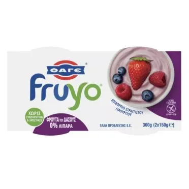 ΦΑΓΕ FRUYO 0% ΦΡΟΥΤΑ ΔΑΣΟΥΣ 2X150g