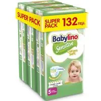 Πάνες Babylino Sensitive Super Pack No 5 11-16 Kg 3 Pack 132 τεμ