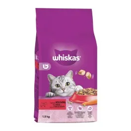 WHISKAS® Adult Πλήρης Ξηρή Τροφή για Γάτας Γεμιστές Κροκέτες με Μοσχάρι 1.9kg