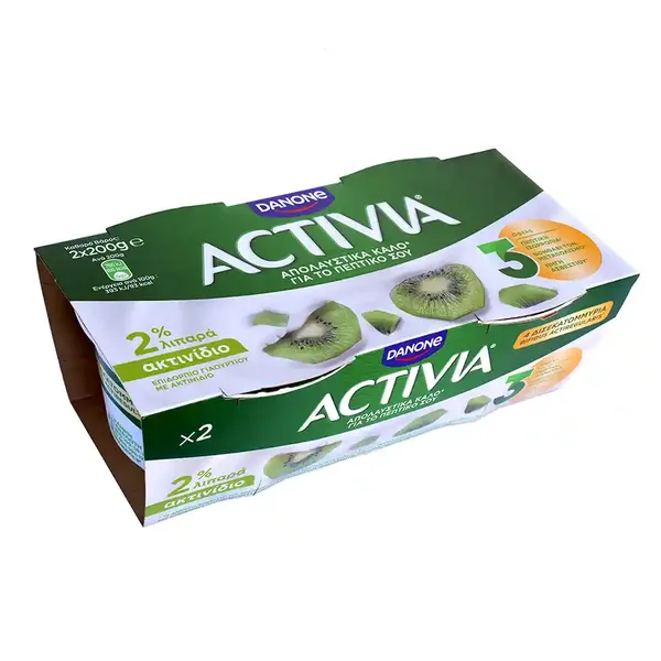 Activia Επιδόρπιο Γιαουρτιού Ακτινίδιο 2x200γρ.