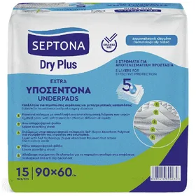SEPTONA dry plus υποσέντονα regular 90x60cm 15τεμ.