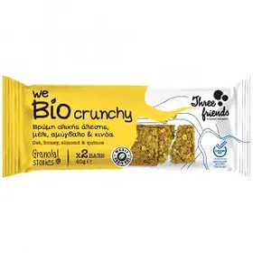 3Friends Μπάρα Crunchy Μέλι-Αμύγδαλο-Κινόα Bio 40gr