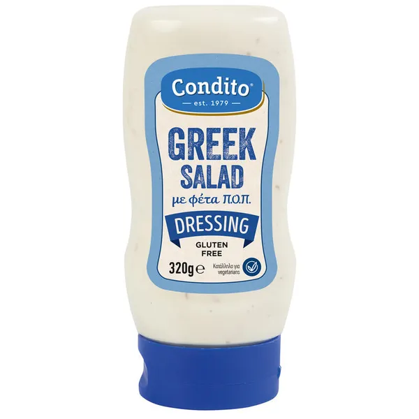 greek salad dressing με φέτα Π.Ο.Π. χωρίς γλουτένη 320γρ.
