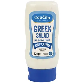 CONDITO GREEK SALAD DRESSING Με Φέτα Π.Ο.Π. Χωρίς Γλουτένη 320g
