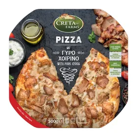 Πίτσα με γύρο χοιρινό ή κοτόπουλου 500gr